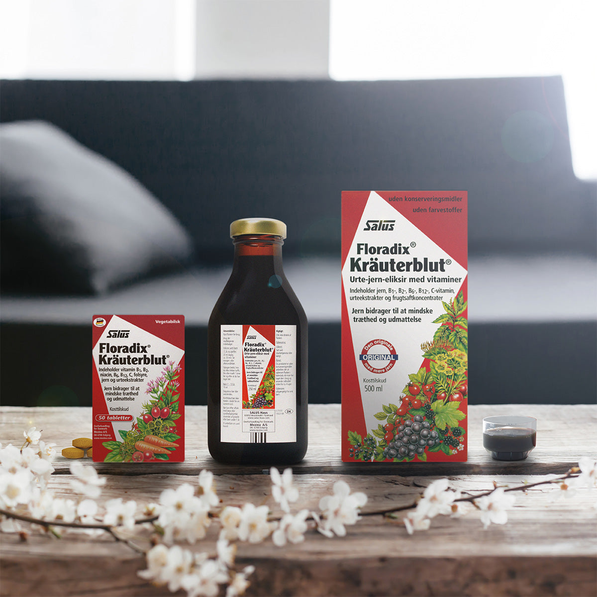 Salus Floradix Kräuterblut Urte-jern Mikstur | 500 ml fra Salus på Mecindo.dk