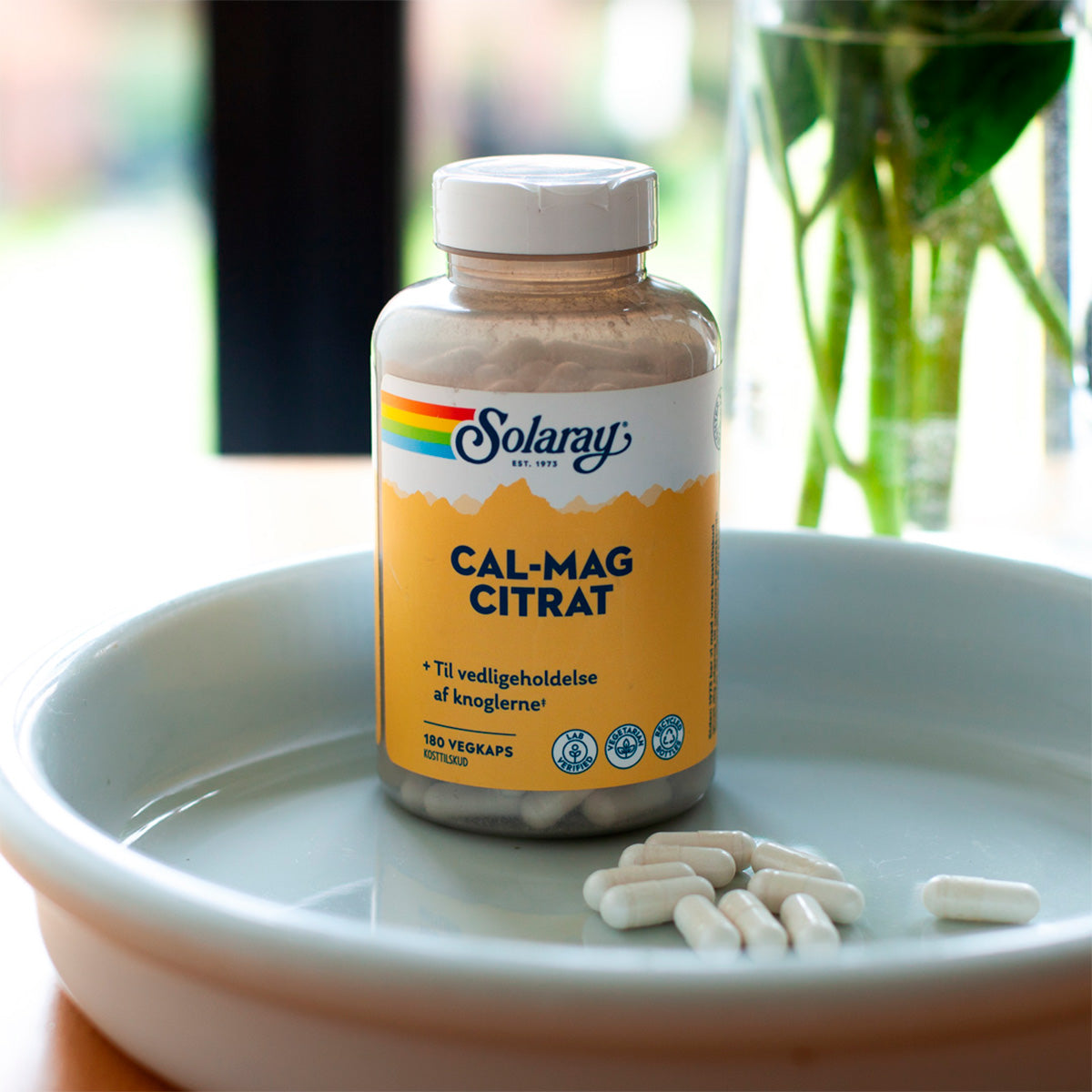 Solaray Calcium Magnesium Citrat | 180 kapsler fra Solaray på Mecindo.dk