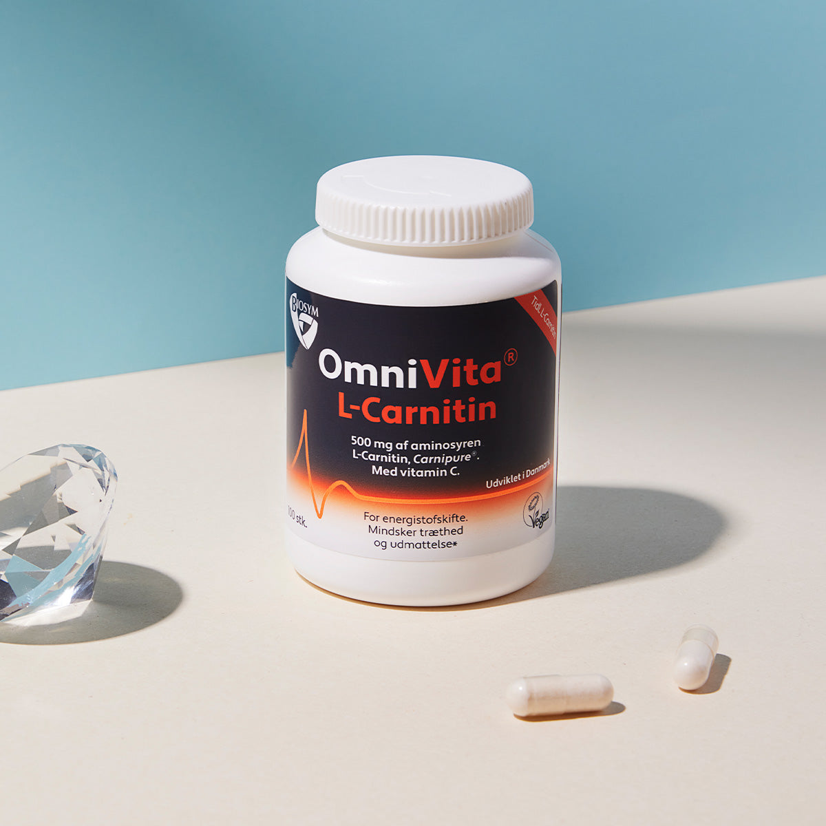 Biosym Omnivita L-carnitin | 100 kapsler fra Biosym på Mecindo.dk