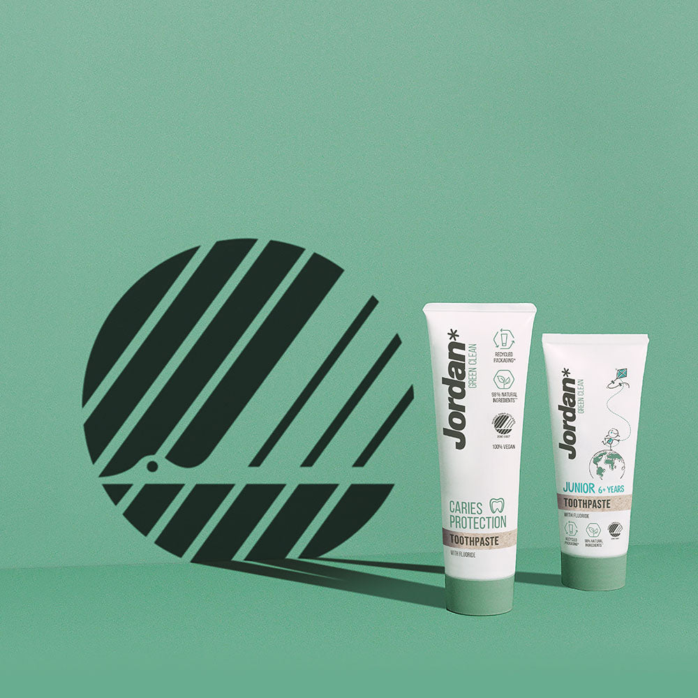 Jordan Green Clean Tandbørste Soft Ass. Farver fra Jordan på Mecindo.dk