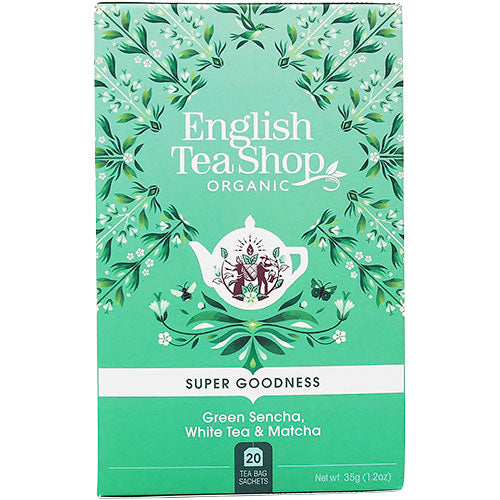 English Tea Shop Green Sencha White Tea & Matcha Økologisk | 20 br