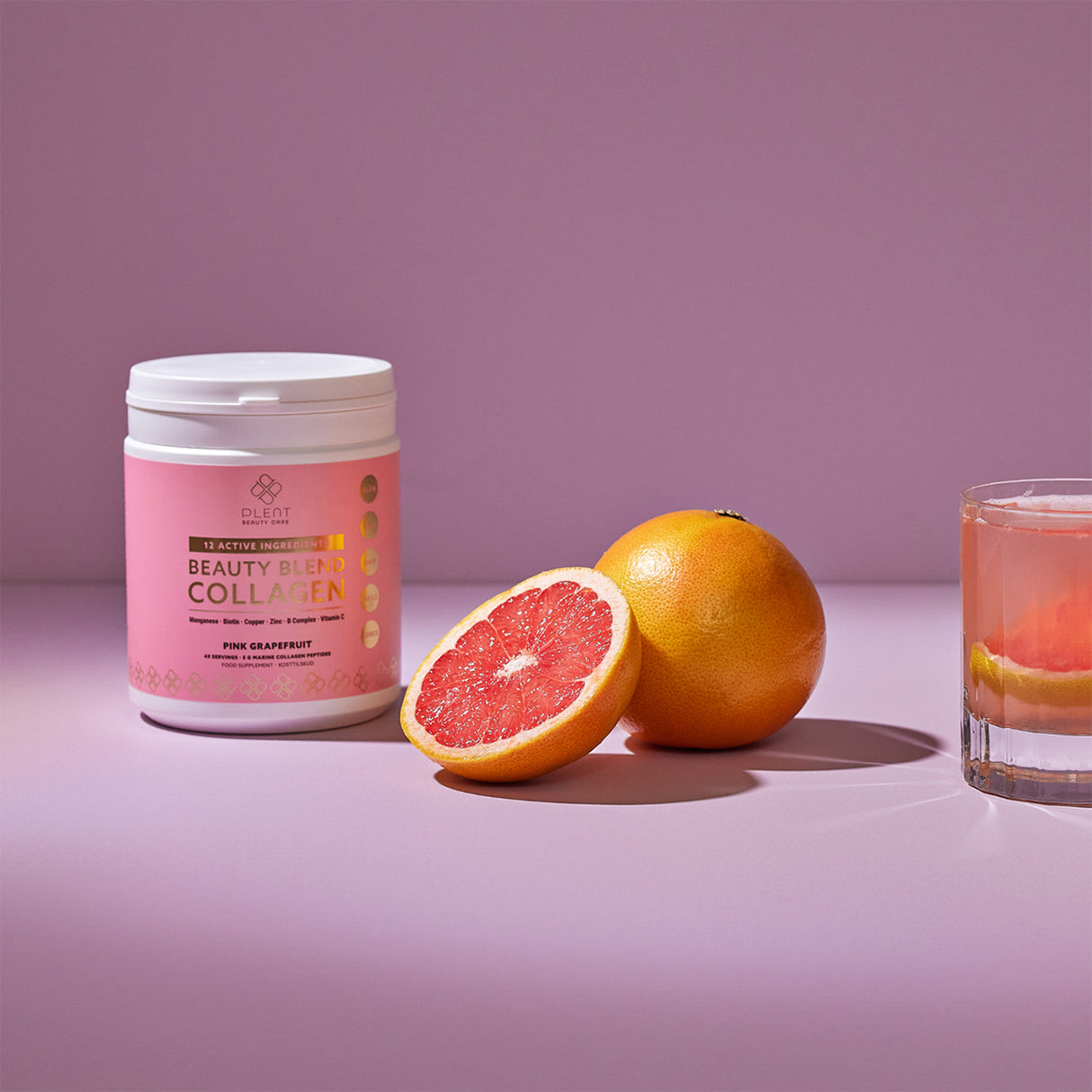 Plent Beauty Blend Collagen | Pink Grapefruit fra Plent på Mecindo.dk