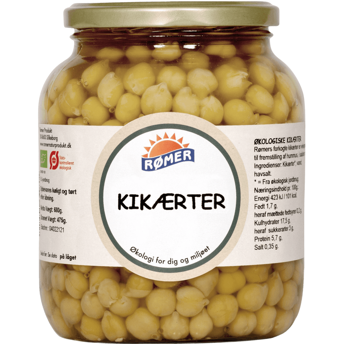 Rømer Kikærter I Vand Økologisk | 660 g