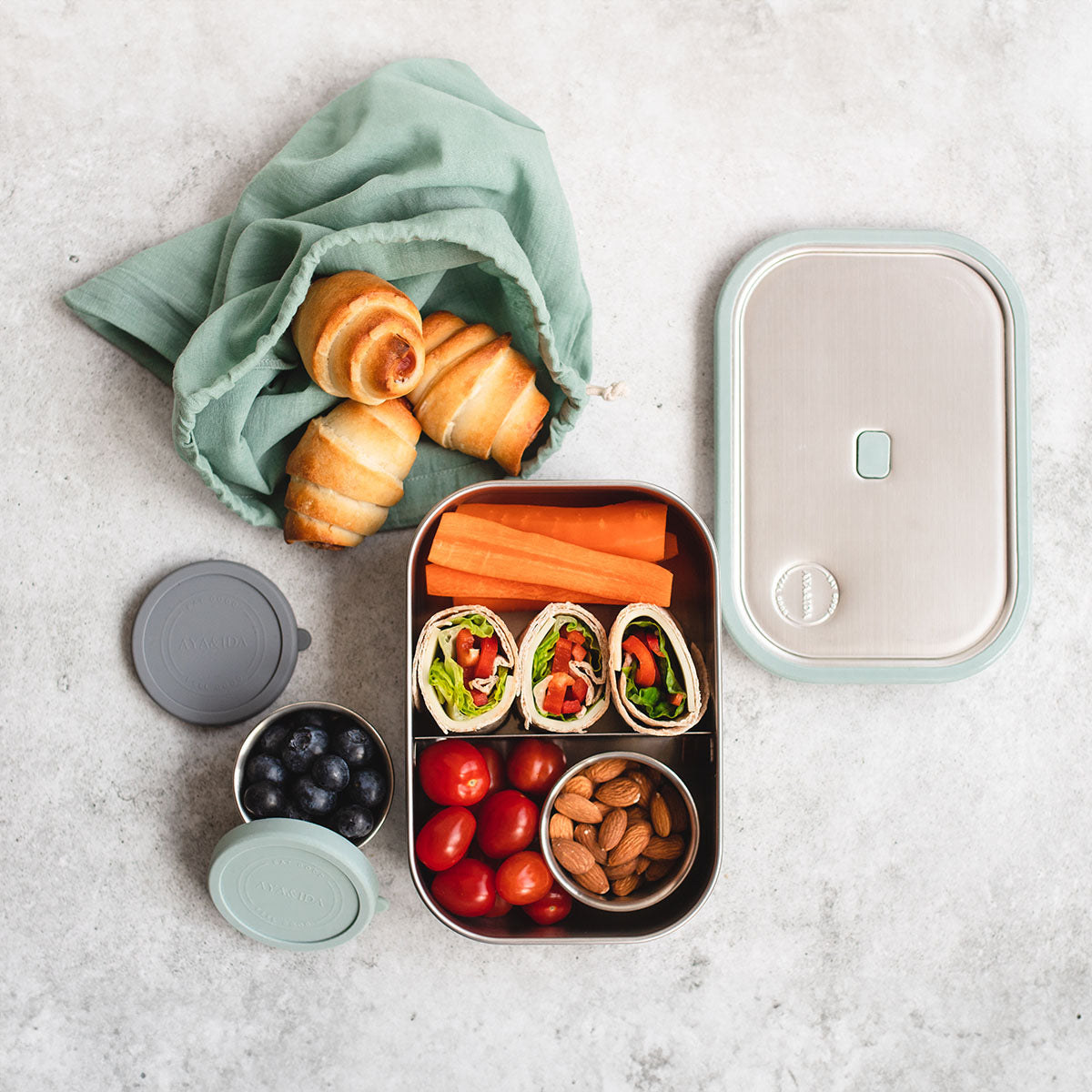 AYA&IDA Lunch Box | Mint Green fra AYA&IDA på Mecindo.dk