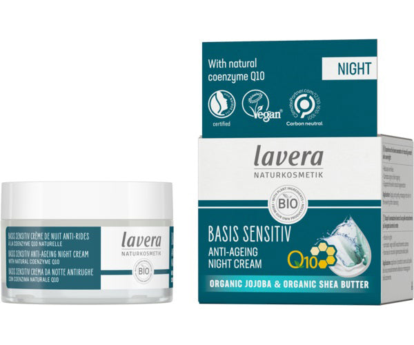lavera Natcreme Q10 Anti-age Basis Sensitiv | 50 ml fra lavera på Mecindo.dk