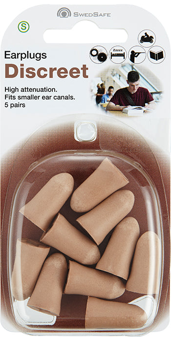 SwedSafe Discreet Ørepropper Small fra SwedSafe på Mecindo.dk