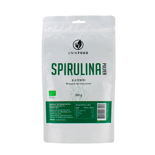 Unikfood Spirulina Pulver Økologisk | 200 gr fra Unikfood på Mecindo.dk