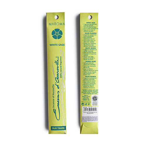 Encens d'auroville Røgelse (10 stk) | White Sage fra Encens d'auroville på Mecindo.dk