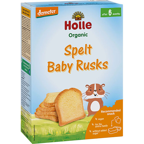 Holle Spelt Tvebakker Til Baby Økologisk | 200 gr fra Holle på Mecindo.dk