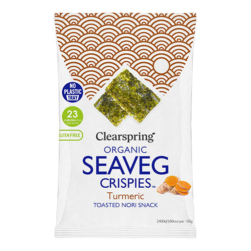 Clearspring Tang Chips Økologisk (4 gr) | Gurkemeje Seaveg Crispies fra Clearspring på Mecindo.dk