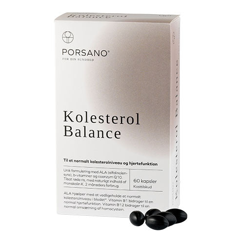 Porsano Kolesterol Balance | 60 kapsler fra Porsano på Mecindo.dk