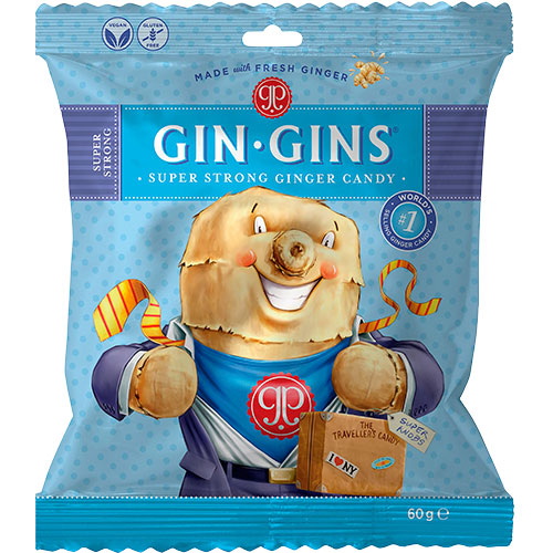 The Ginger People Ginger Candy (Gin Gins) Super Strong | 60 g fra The Ginger People på Mecindo.dk