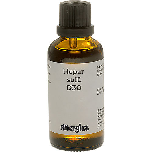 Allergica Hepar Sulf. D30 | 50 ml fra Allergica på Mecindo.dk
