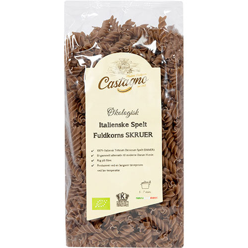 Castagno Spelt Skruer Fuldkorn Økologisk | 500 gr fra Castagno på Mecindo.dk