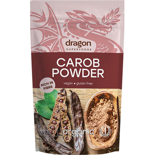 Dragon Superfoods Carob Pulver Økologisk | 200 gr fra Dragon Superfoods på Mecindo.dk