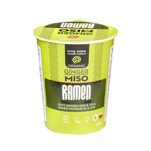 King Soba Ginger Miso Ramen Instant Cup Økologisk | 85 gr fra King Soba på Mecindo.dk