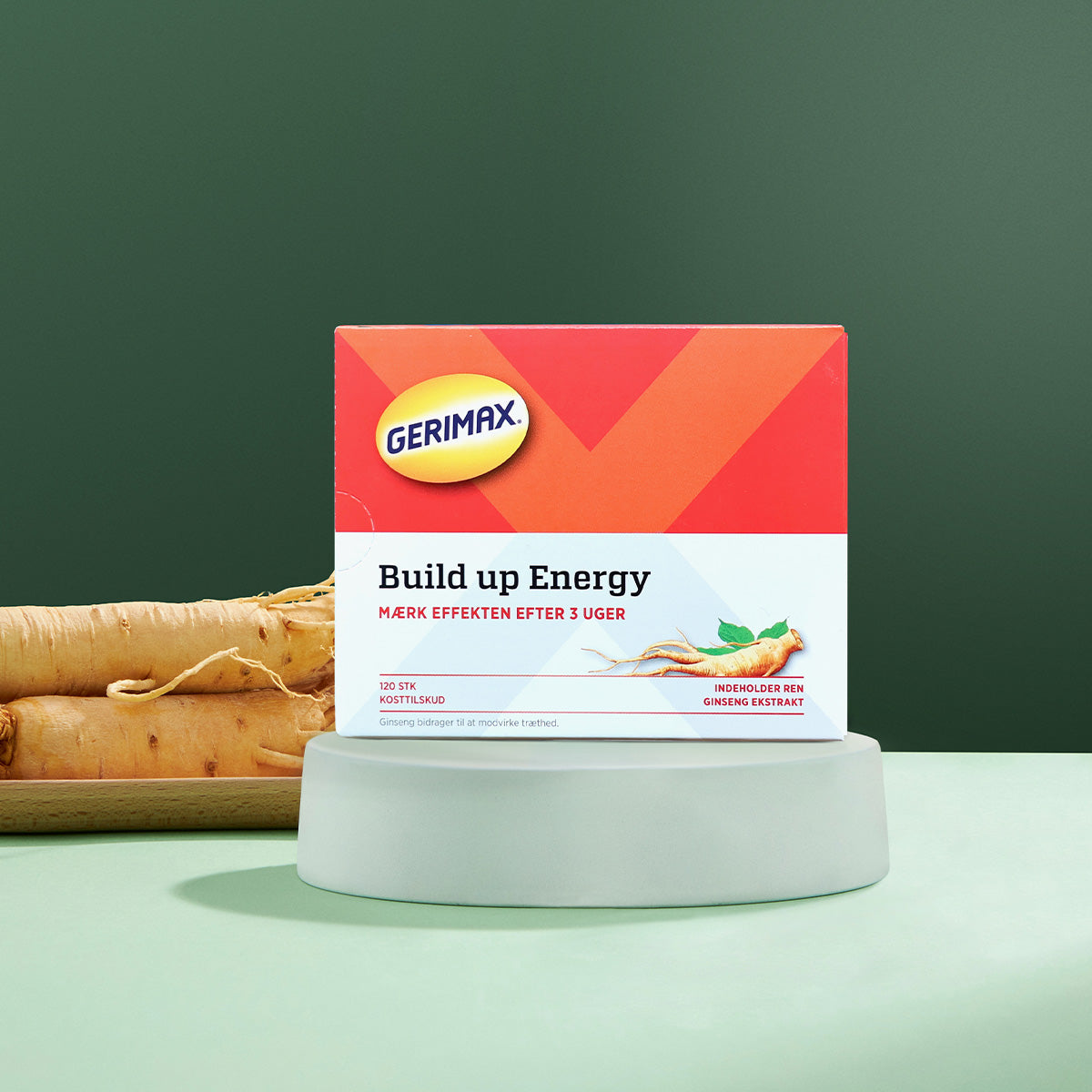 Gerimax Ginseng Energikur | 120 Tabl. fra Gerimax på Mecindo.dk