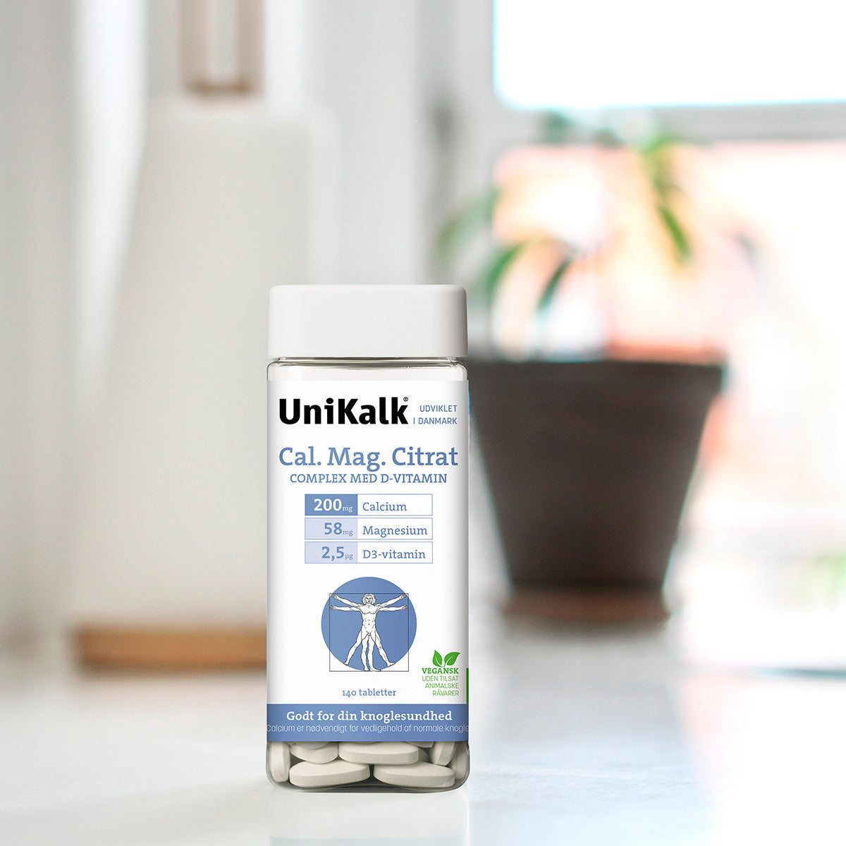 Unikalk Cal-mag-citrat | 140 Tabl. fra Unikalk på Mecindo.dk