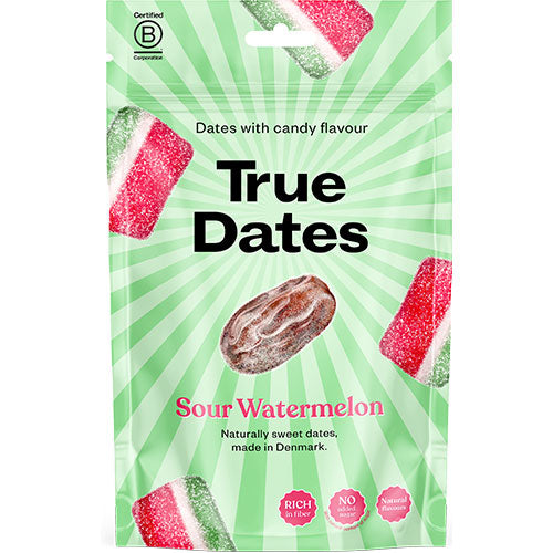 True Dates Sour Watermelon | 100 gr fra True Dates på Mecindo.dk