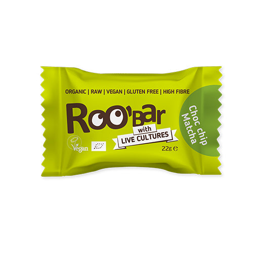 ROO'bar Roobiotic Energibombe Chock Chip Matcha Økologisk | 22 gr fra ROO'bar på Mecindo.dk