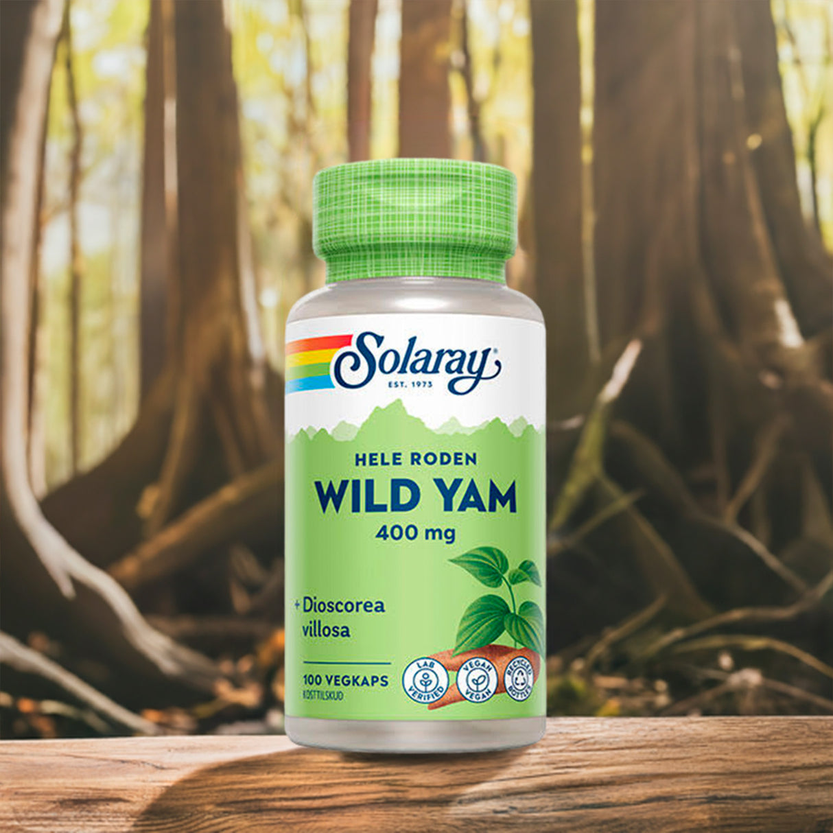 Solaray Wild Yam Root | 100 kapsler fra Solaray på Mecindo.dk