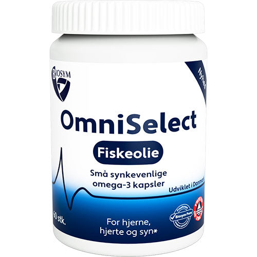 Biosym Omniselect Fiskeolie | 60 kapsler fra Biosym på Mecindo.dk