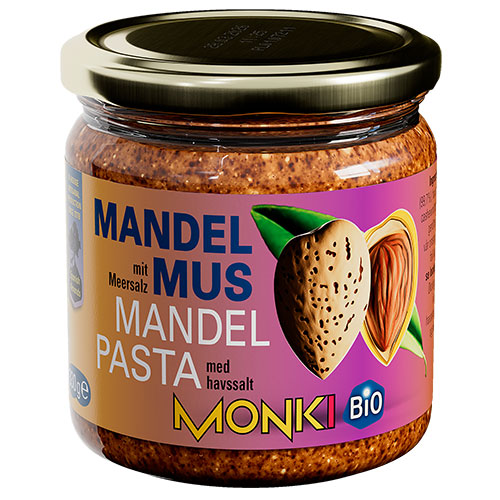 Monki Mandelsmør Brun Økologisk | 330 gr fra Monki på Mecindo.dk