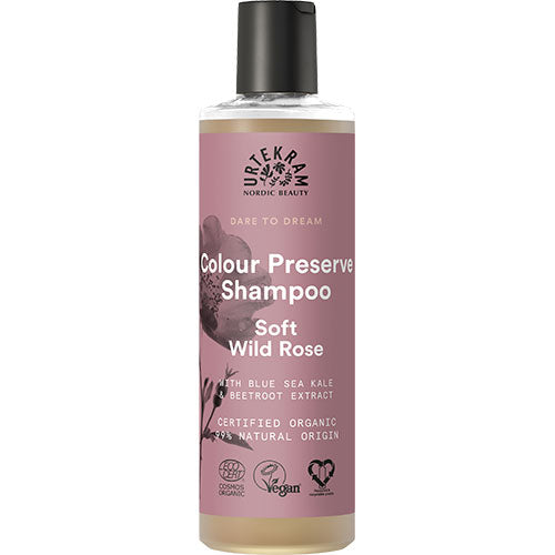 Urtekram Shampoo Soft Wild Rose T. Farvet Hår | 250 ml fra Urtekram på Mecindo.dk