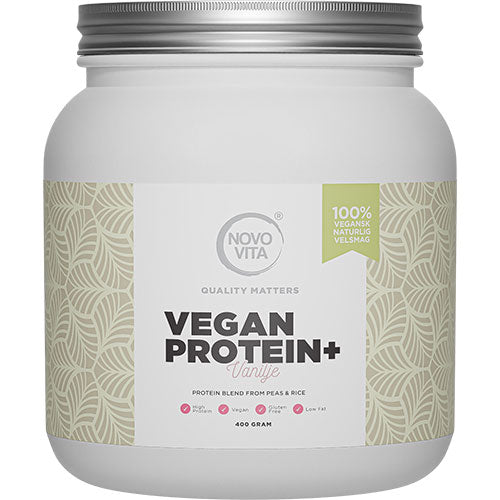 Novo Vita Veganprotein+ Vaniljesmag | 400 gr fra Novo Vita på Mecindo.dk