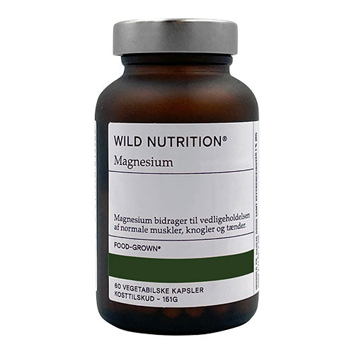Wild Nutrition Magnesium For Alle Food-grown | 60 kapsler fra Wild Nutrition på Mecindo.dk