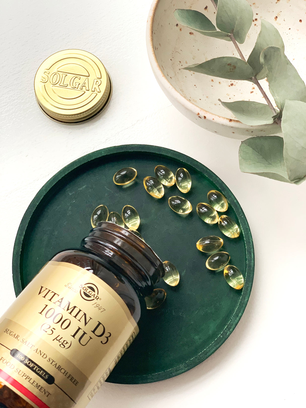 Solgar D3-vitamin | 100 kapsler fra Solgar på Mecindo.dk