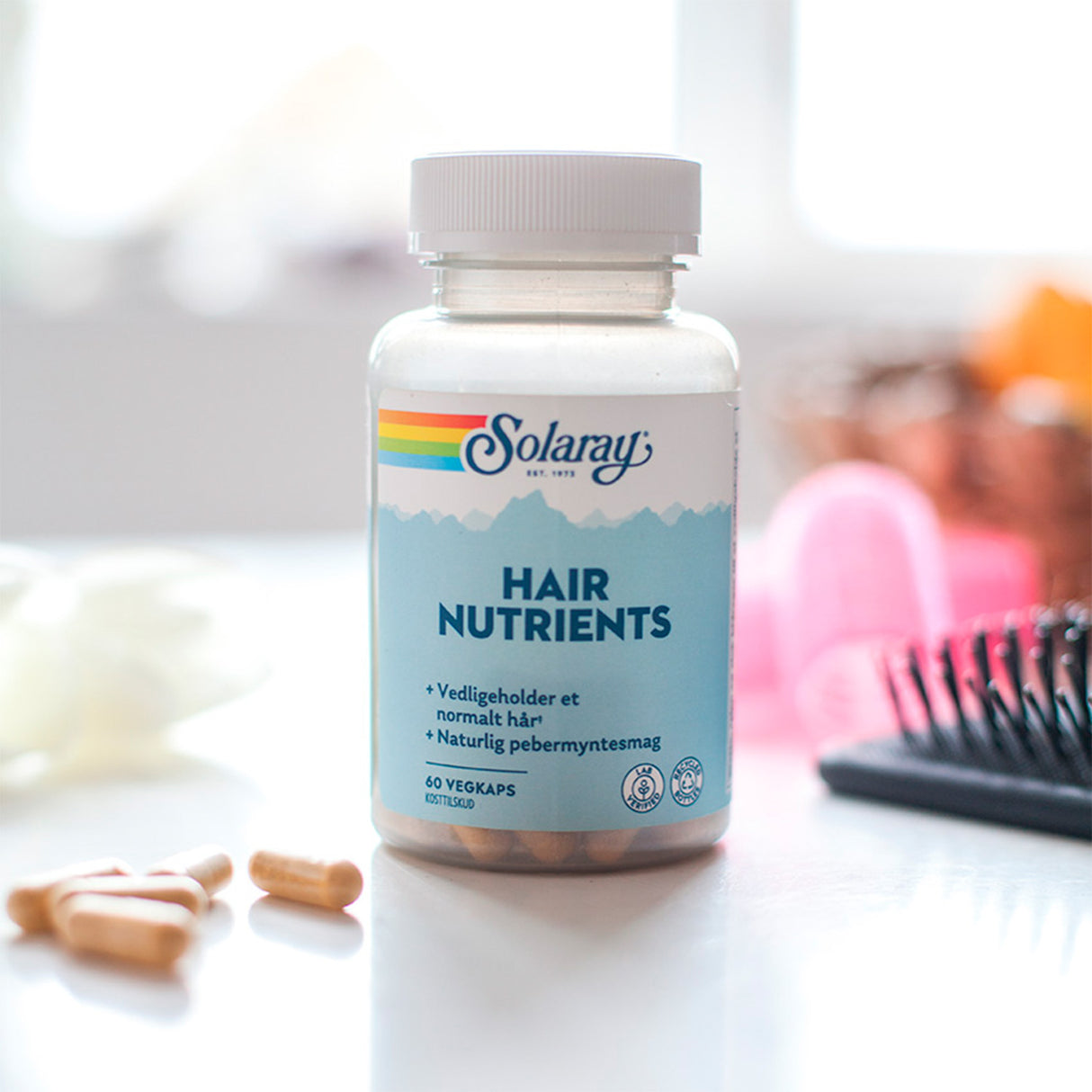 Solaray Hair Nutrients | 60 kapsler fra Solaray på Mecindo.dk