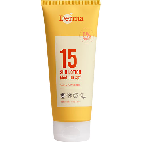 Derma Sollotion Spf 15 | 200 ml fra Derma på Mecindo.dk