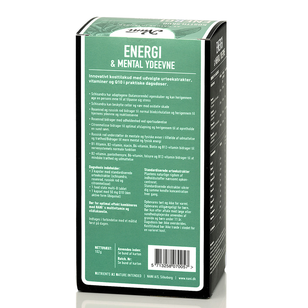 Nani Energi/mental Ydeevne Kurpakke | 30 br fra Nani på Mecindo.dk
