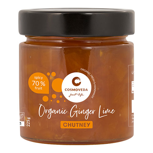 Cosmoveda Chutney Ingefær Lime Økologisk | 225 gr fra Cosmoveda på Mecindo.dk