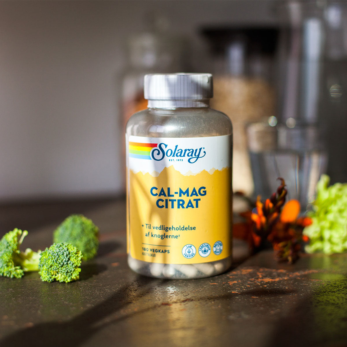 Solaray Calcium Magnesium Citrat | 180 kapsler fra Solaray på Mecindo.dk