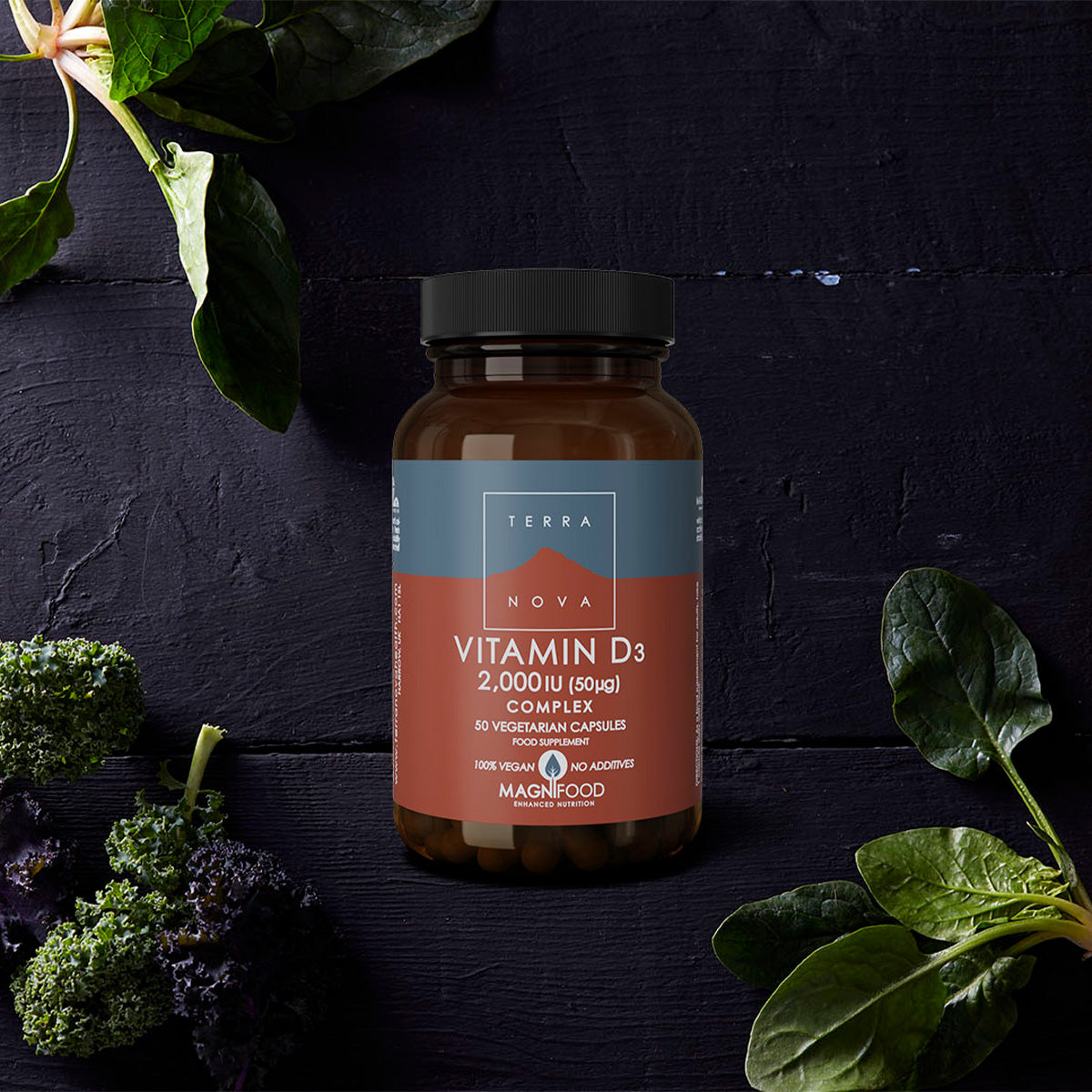 Terranova Vitamin D3 2000 Iu | 50 kapsler fra Terranova på Mecindo.dk