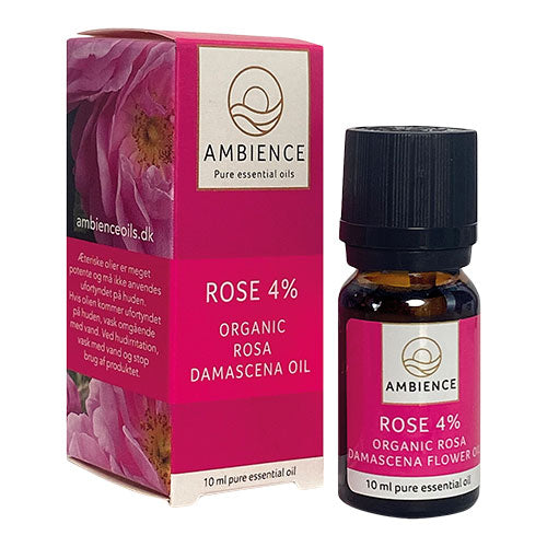 Ambience Rose Olie 4% Øko | 10 ml fra Ambience på Mecindo.dk