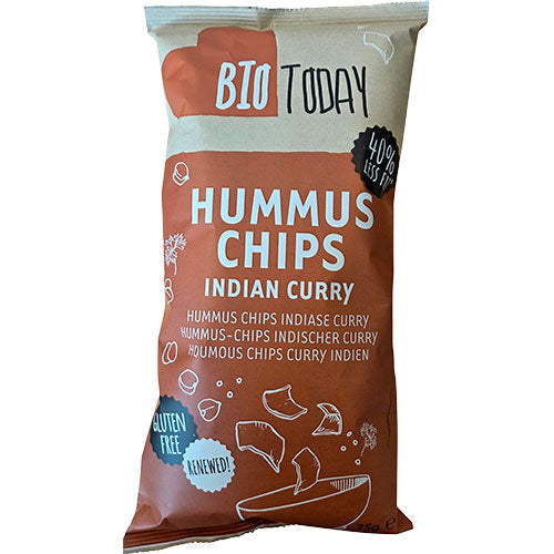 Bio Today Hummuschips Indisk Karry Økologisk | 75 g fra Bio Today på Mecindo.dk