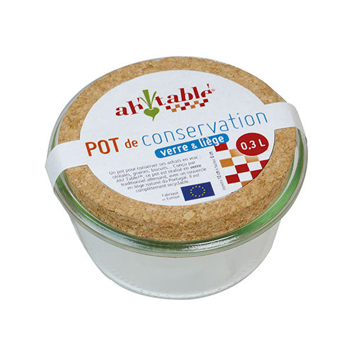 Ah table Opbevaringsglas M. Kork Låg | 0,3 L fra Ah table på Mecindo.dk