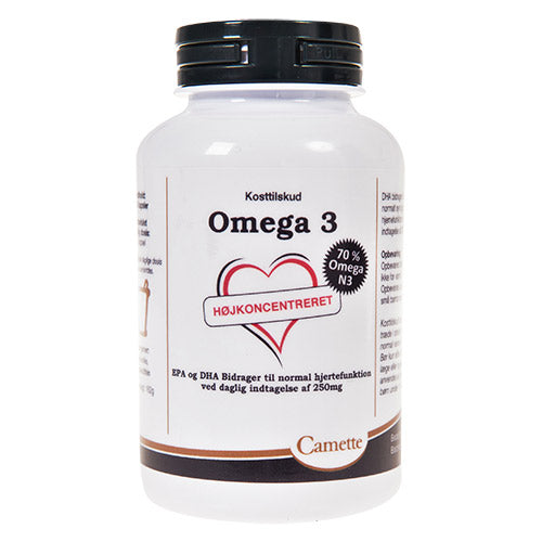 Camette Omega 3 70% Omega N3 | 120 kapsler fra Camette på Mecindo.dk