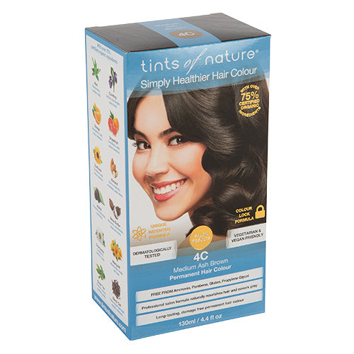 Tints of Nature Hårfarve 4c Medium Ash | 130 ml fra Tints of nature på Mecindo.dk
