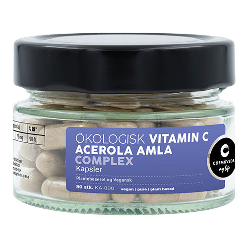Cosmoveda Vitamin C M. Acerola & Amla Ø | 80 kapsler fra Cosmoveda på Mecindo.dk