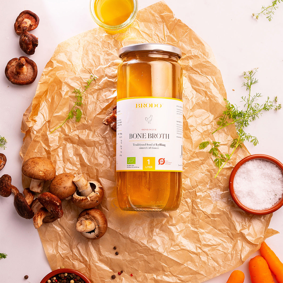 Brodo Bone Broth Kylling Økologisk | 1 ltr fra Brodo på Mecindo.dk