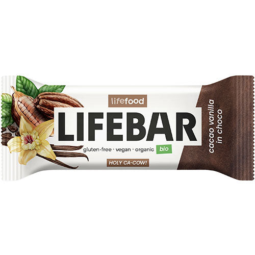 Lifebar Inchoco Cacao Vanilla Raw Økologisk | 40 gr fra Lifefood på Mecindo.dk