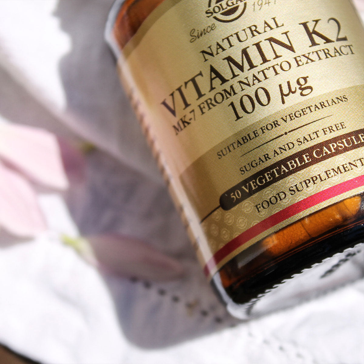 Solgar K2 Vitamin | 50 kapsler fra Solgar på Mecindo.dk