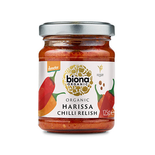 Biona Organic Harissa Chili Relish Økologisk Demeter | 125 gr fra Biona Organic på Mecindo.dk