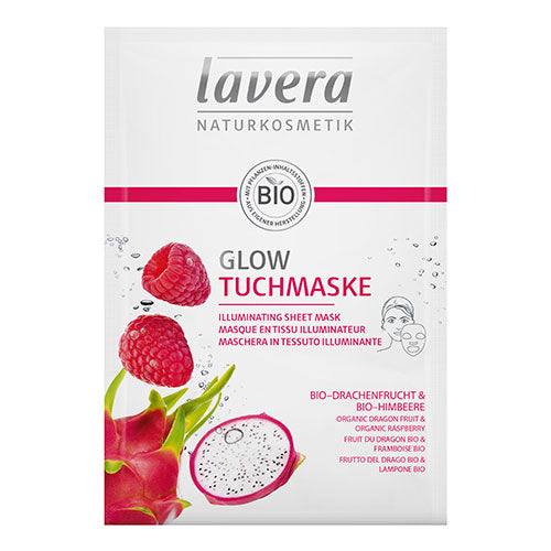 lavera Sheet Mask Illuminating M. Dragon Fruit & Hindbær fra lavera på Mecindo.dk