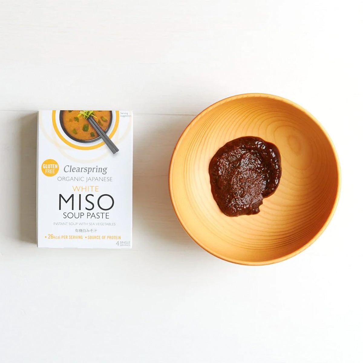 Clearspring Instant Miso Soup (60 gr) | Paste (Hvid Med Tang) fra Clearspring på Mecindo.dk