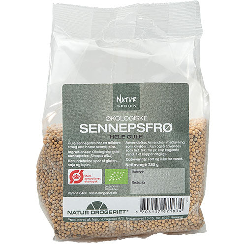 Natur-Drogeriet Sennepsfrø Gul Økologisk | 250 gr fra Natur-Drogeriet på Mecindo.dk